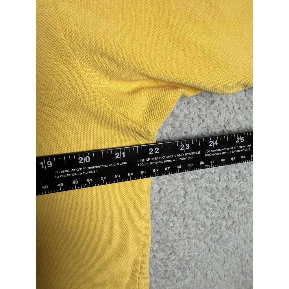 Lacoste Men's Polo Shirt Short Sleeve 100% Cotton Yellow Size 5 (L) - Picture 5 of 7